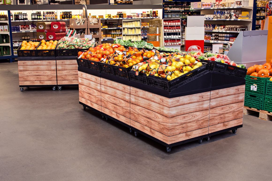 Oстрови за плодове и зеленчуци в супермаркет
