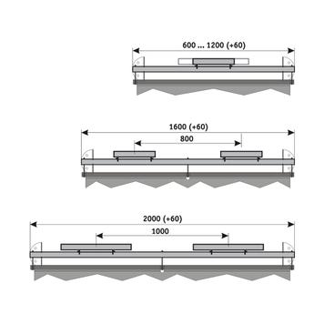 Държач за банер INOX "Wall LED Light"