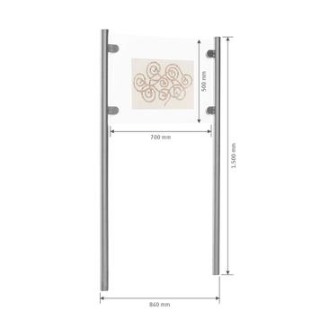 Фирмена табела „Straight-Line Entrance” с плексигласов панел